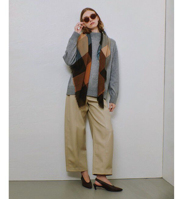 allureville「シャイニーラクーンバックスリットプルオーバー」|ニット・セーター|