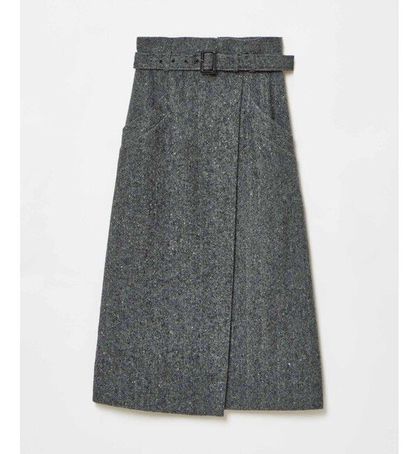 allureville「【セットアップ対応可能】ヘリンボンツイードナロースカート」|スカート|