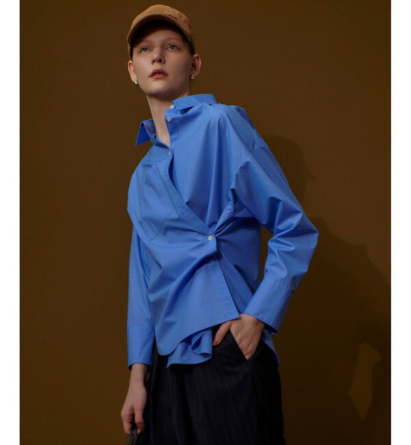 allureville「カシュクール2WAYシャツ」|シャツ・ブラウス|ブルー