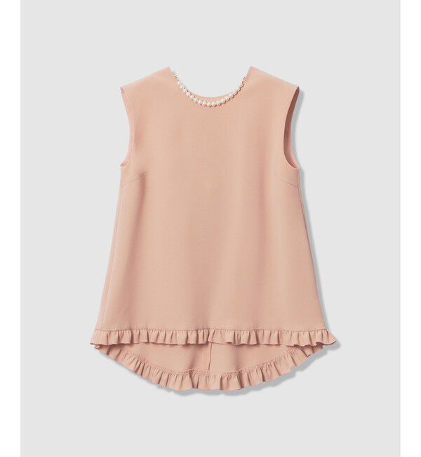 LOULOU WILLOUGHBY「【LOULOU WILLOUGHBY】パールネックレス付きフリルブラウス」|シャツ・ブラウス|