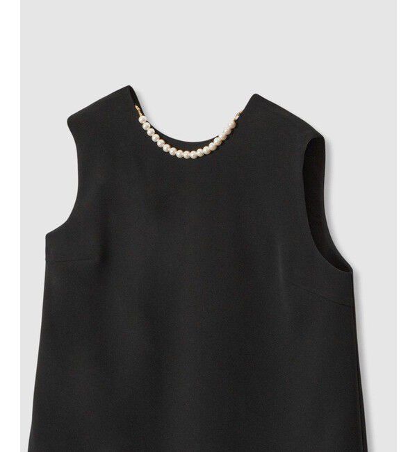 LOULOU WILLOUGHBY「【LOULOU WILLOUGHBY】パールネックレス付きフリルブラウス」|シャツ・ブラウス|