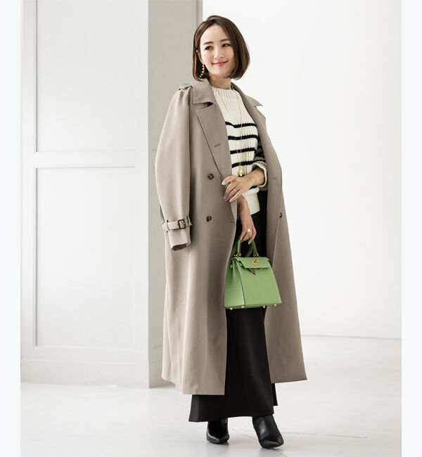 ur's「【星玲奈さんコラボアイテム】ダブルトレンチコート」|トレンチコート|グレー
