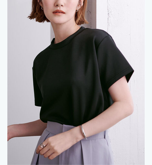 ur's「ボンディングクロップドプチハイネックTシャツ」|Tシャツ・カットソー|