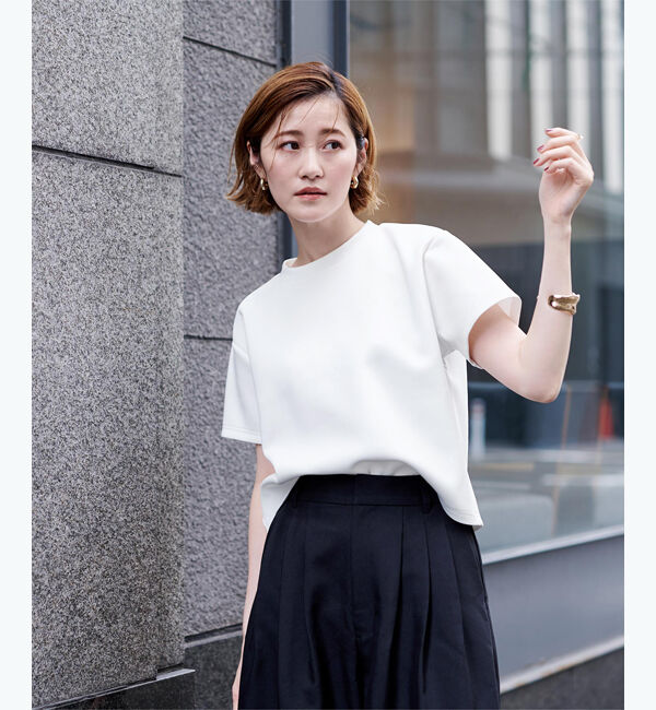 ur's「ボンディングクロップドプチハイネックTシャツ」|Tシャツ・カットソー|