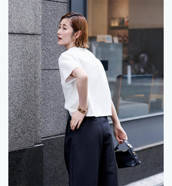 ur's「ボンディングクロップドプチハイネックTシャツ」|Tシャツ・カットソー|