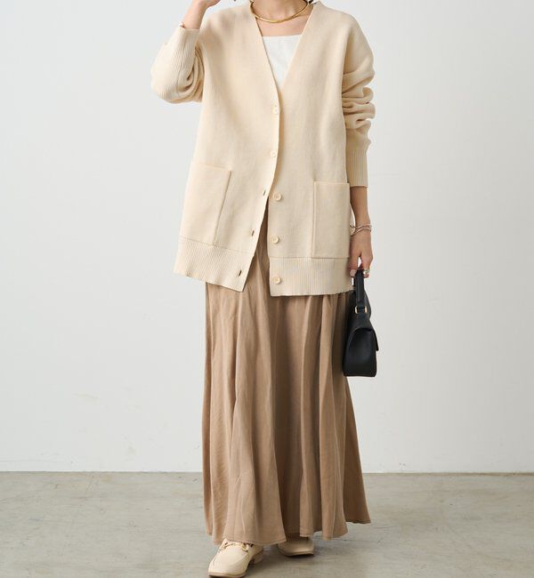  「【WEB限定/Du noir】スポンディッシュBIG Vネックカーディガン」|カーディガン|