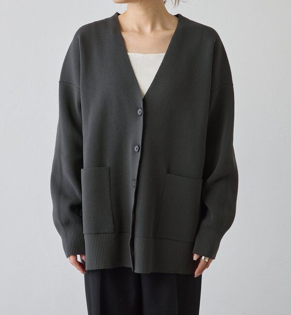  「【WEB限定/Du noir】スポンディッシュBIG Vネックカーディガン」|カーディガン|