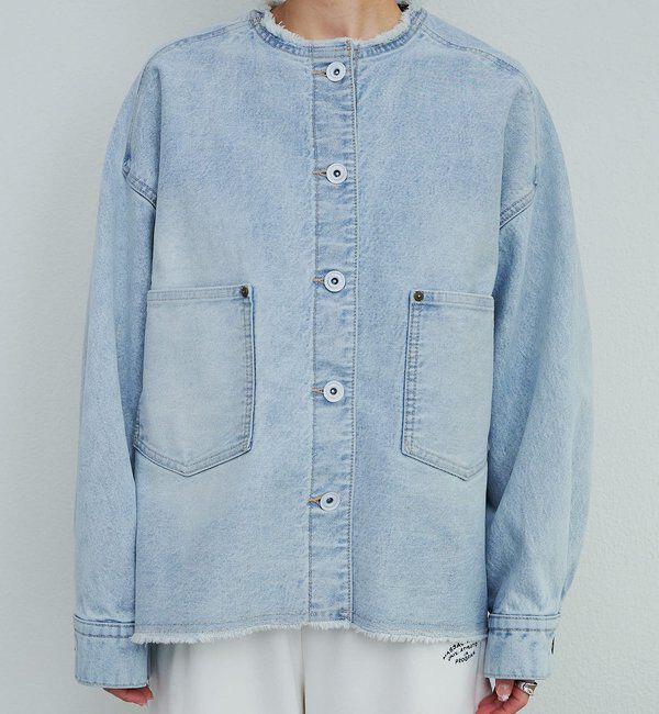  「セルビッチデニムノーカラージャケット」|テーラードジャケット|