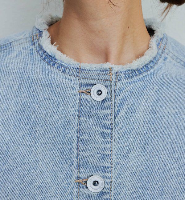  「セルビッチデニムノーカラージャケット」|テーラードジャケット|