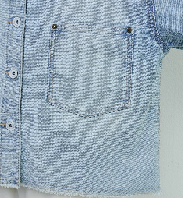  「セルビッチデニムノーカラージャケット」|テーラードジャケット|