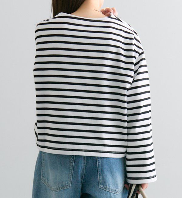  「ボーダーショートカットソー」|プルオーバー|