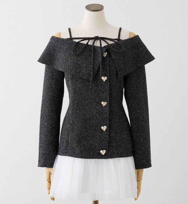  「【Heart collection】ハートボタン切替ミニワンピース」|ワンピース|