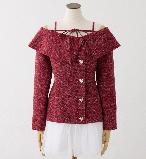  「【Heart collection】ハートボタン切替ミニワンピース」|ワンピース|