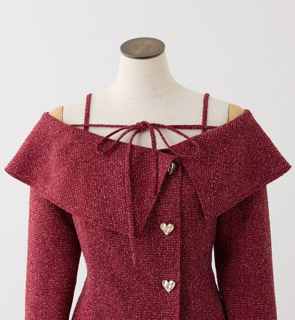  「【Heart collection】ハートボタン切替ミニワンピース」|ワンピース|