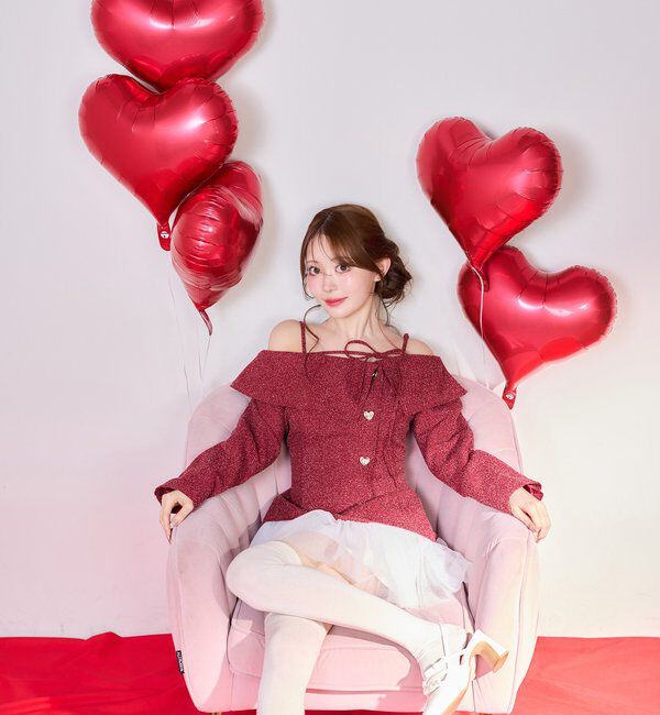  「【Heart collection】ハートボタン切替ミニワンピース」|ワンピース|