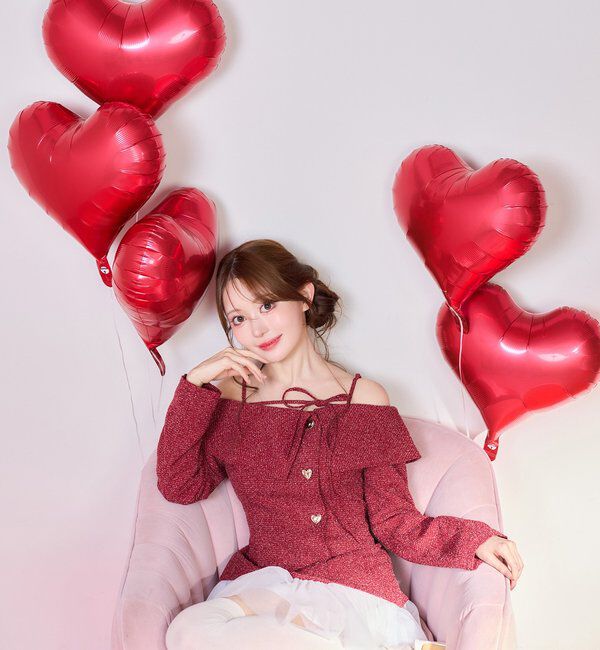  「【Heart collection】ハートボタン切替ミニワンピース」|ワンピース|