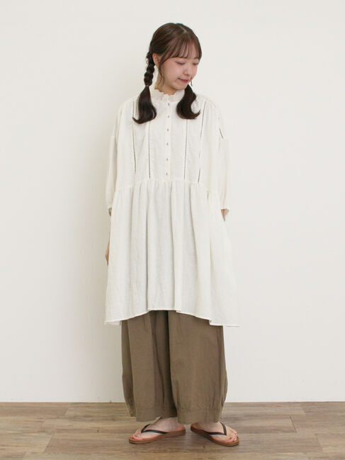 Samansa Mos2「はしごレースふんわりチュニック」|シャツ・ブラウス|