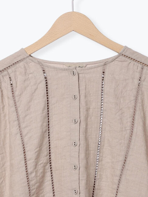 Samansa Mos2「はしごレースふんわりチュニック」|シャツ・ブラウス|