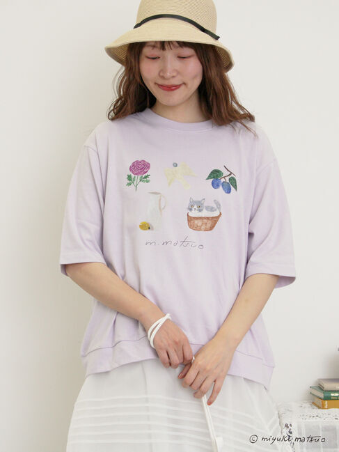 Samansa Mos2「【miyuki matsuo&times;Samansa Mos2】タックTシャツ」|Tシャツ・カットソー|