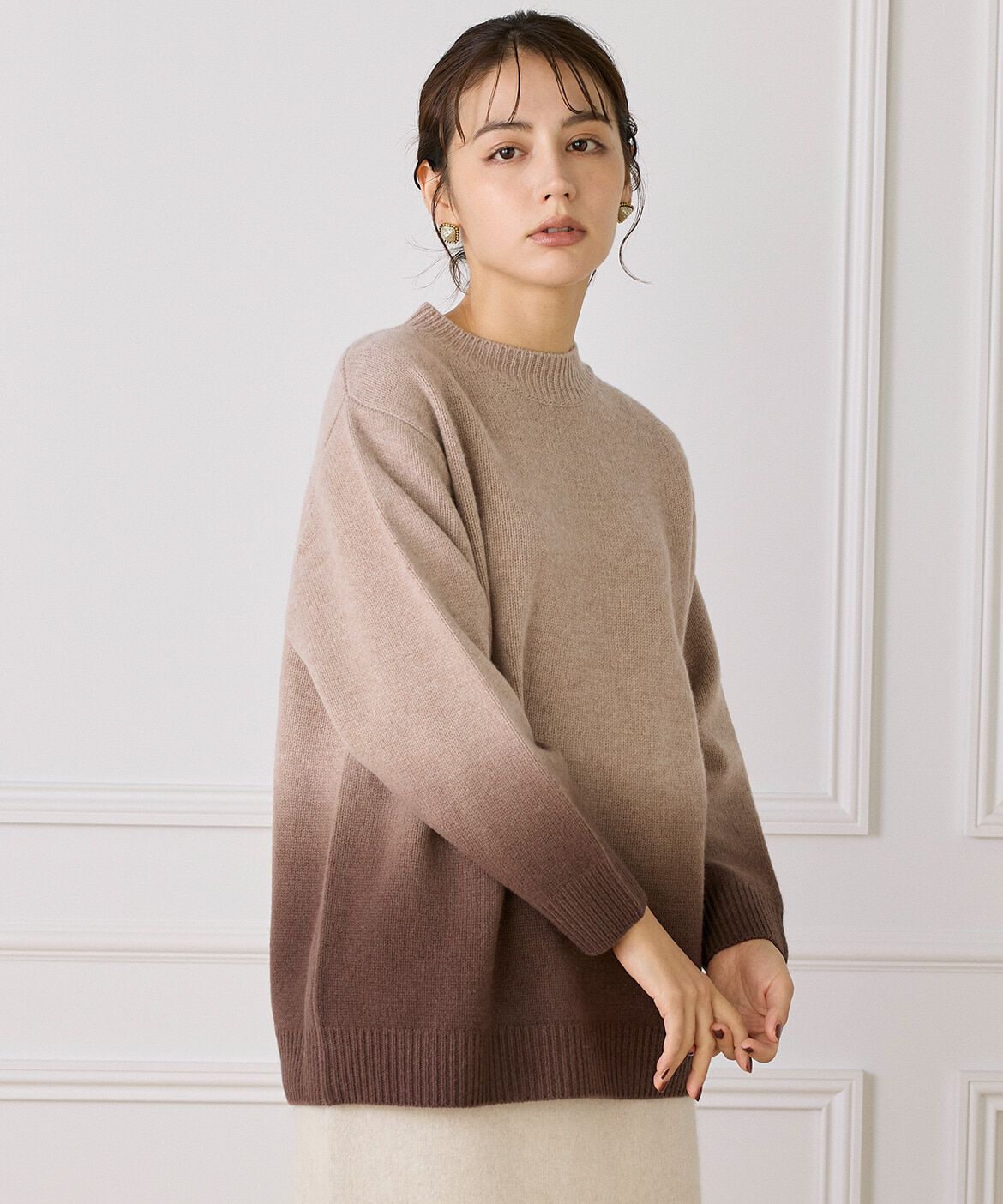 INED「グラデーションニットプルオーバー《YVON》」|ニット・セーター|