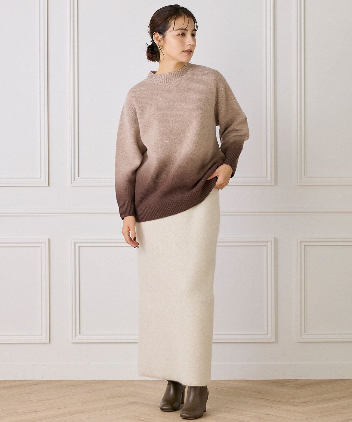 INED「グラデーションニットプルオーバー《YVON》」|ニット・セーター|