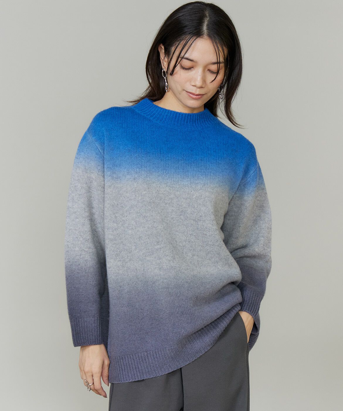 INED「グラデーションニットプルオーバー《YVON》」|ニット・セーター|