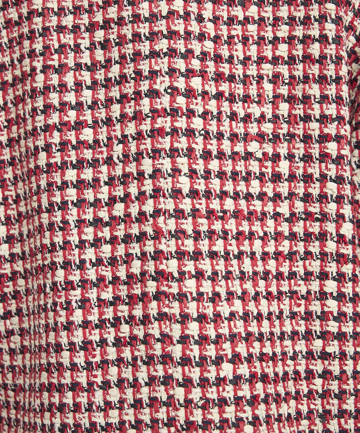 INED「《大きいサイズ》LINTONツイードジャケット《la veille by SUPERIOR CLOSET》」|ノーカラージャケット|