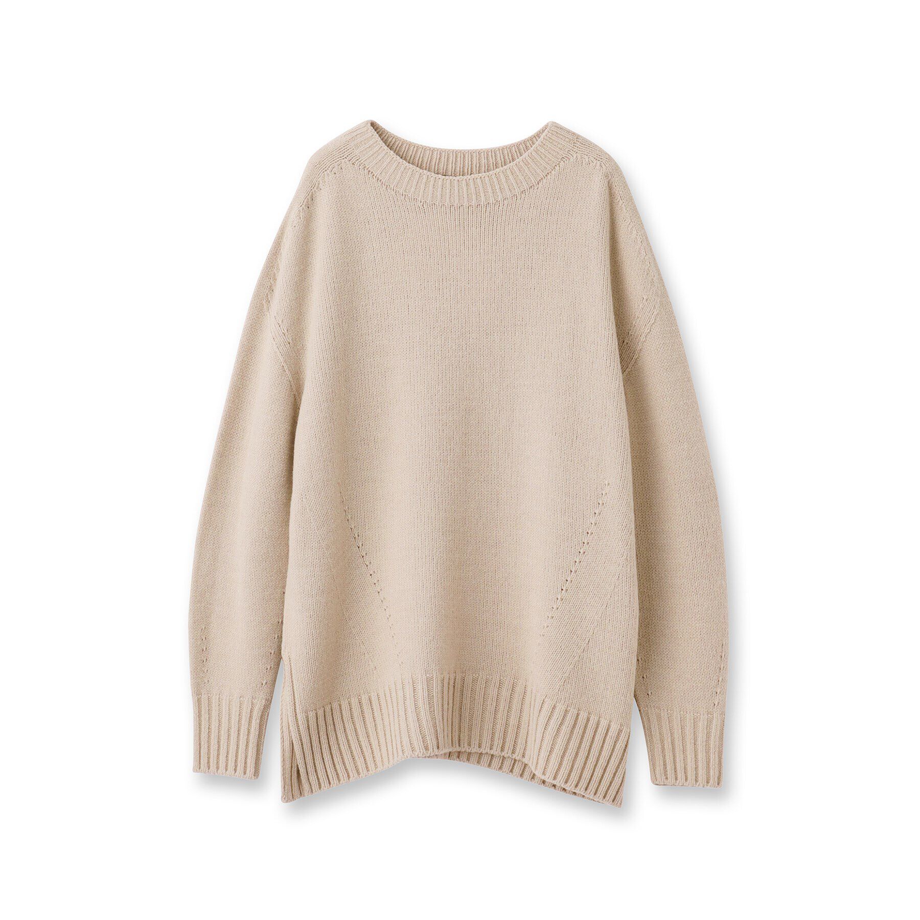 UNTITLED「【洗える/体型カバー】ミドルゲージ ロング丈ニット」|ニット・セーター|