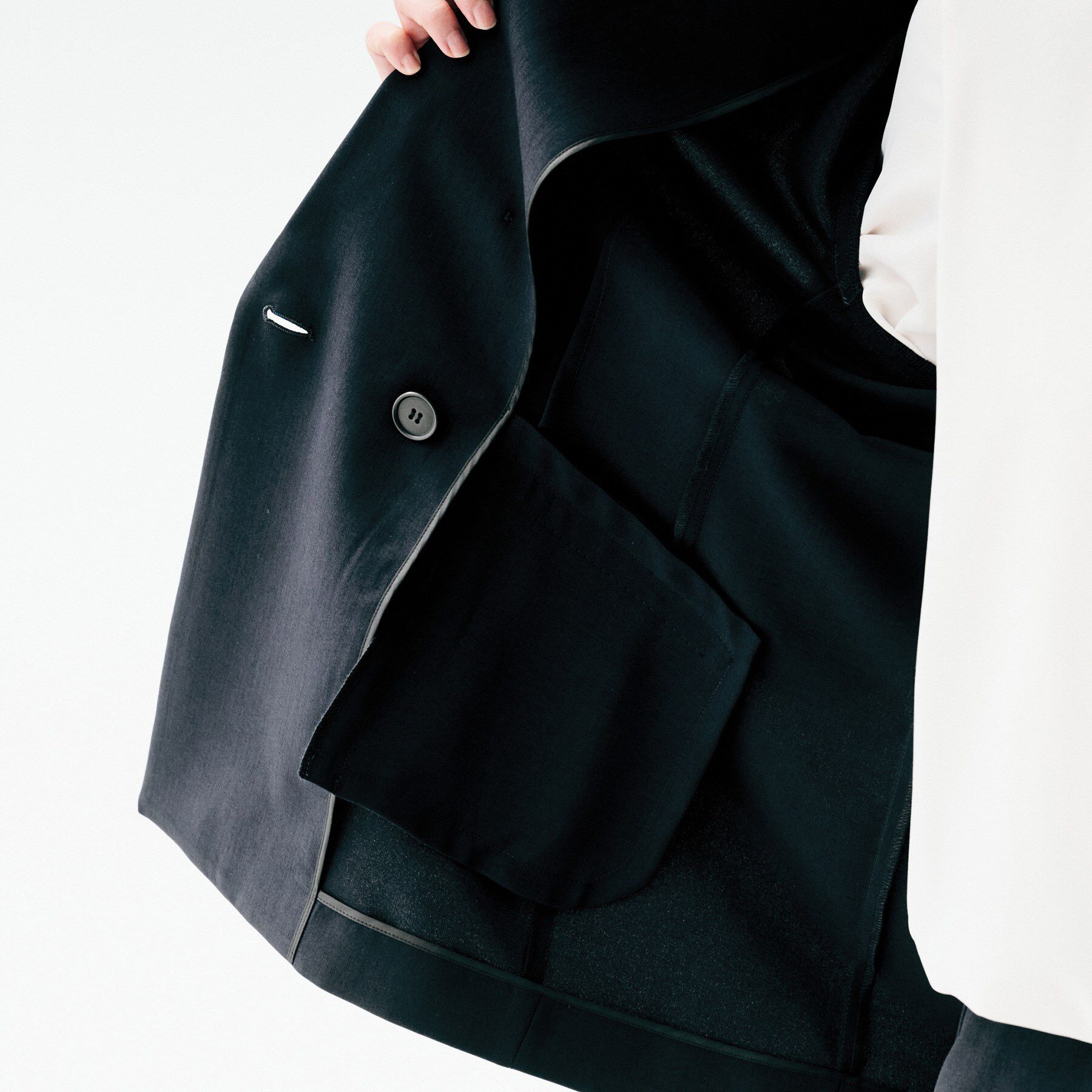 UNTITLED「【接触令感/UVカット/洗える】エアリー ダブルブレストジャケット」|テーラードジャケット|