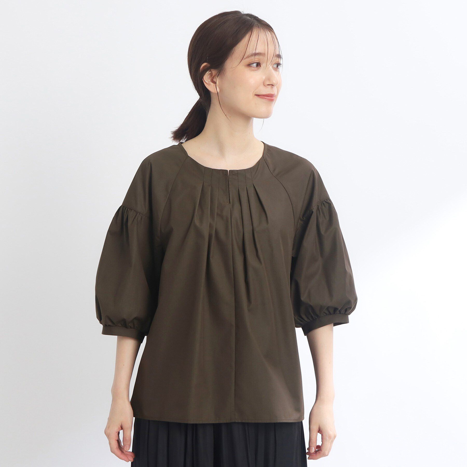 Reflect「【E‐QUALITY／手洗い可】ふんわりスリーブブラウス」|シャツ・ブラウス|