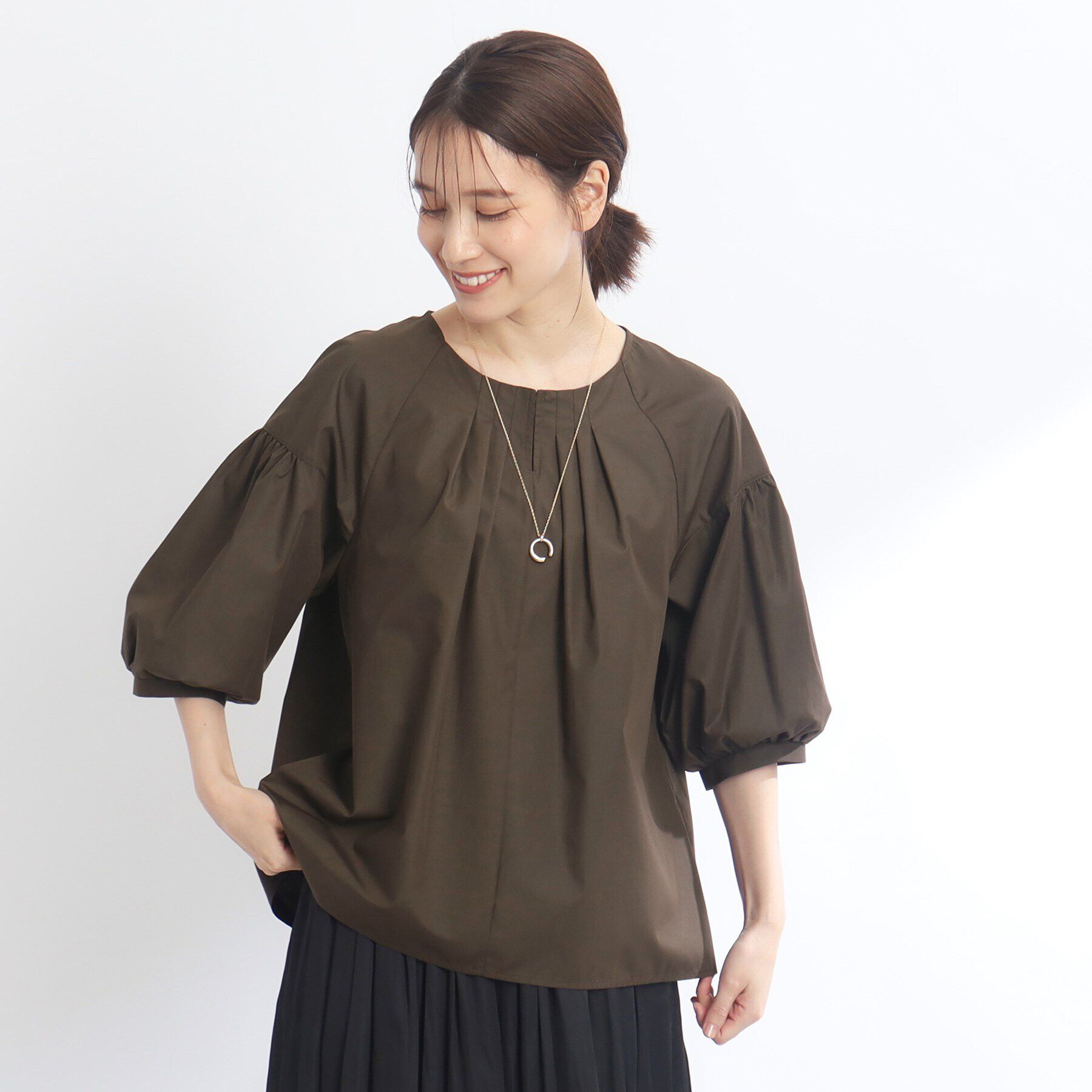 Reflect「【E‐QUALITY／手洗い可】ふんわりスリーブブラウス」|シャツ・ブラウス|