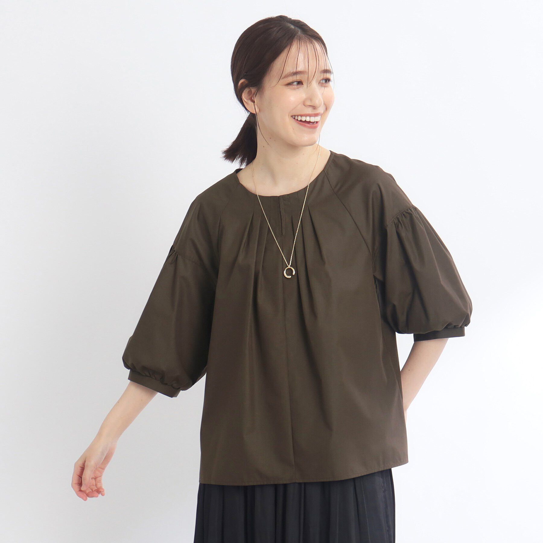 Reflect「【E‐QUALITY／手洗い可】ふんわりスリーブブラウス」|シャツ・ブラウス|