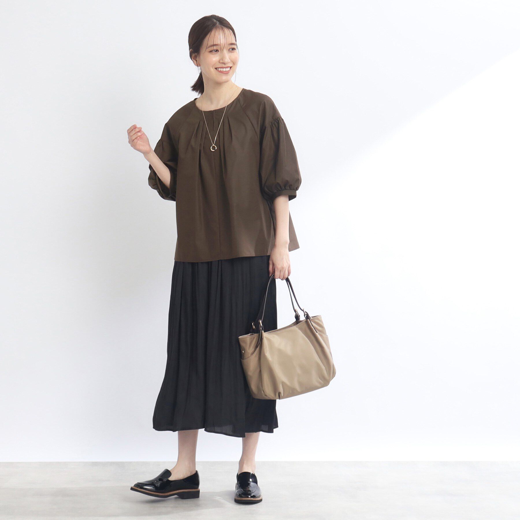 Reflect「【E‐QUALITY／手洗い可】ふんわりスリーブブラウス」|シャツ・ブラウス|