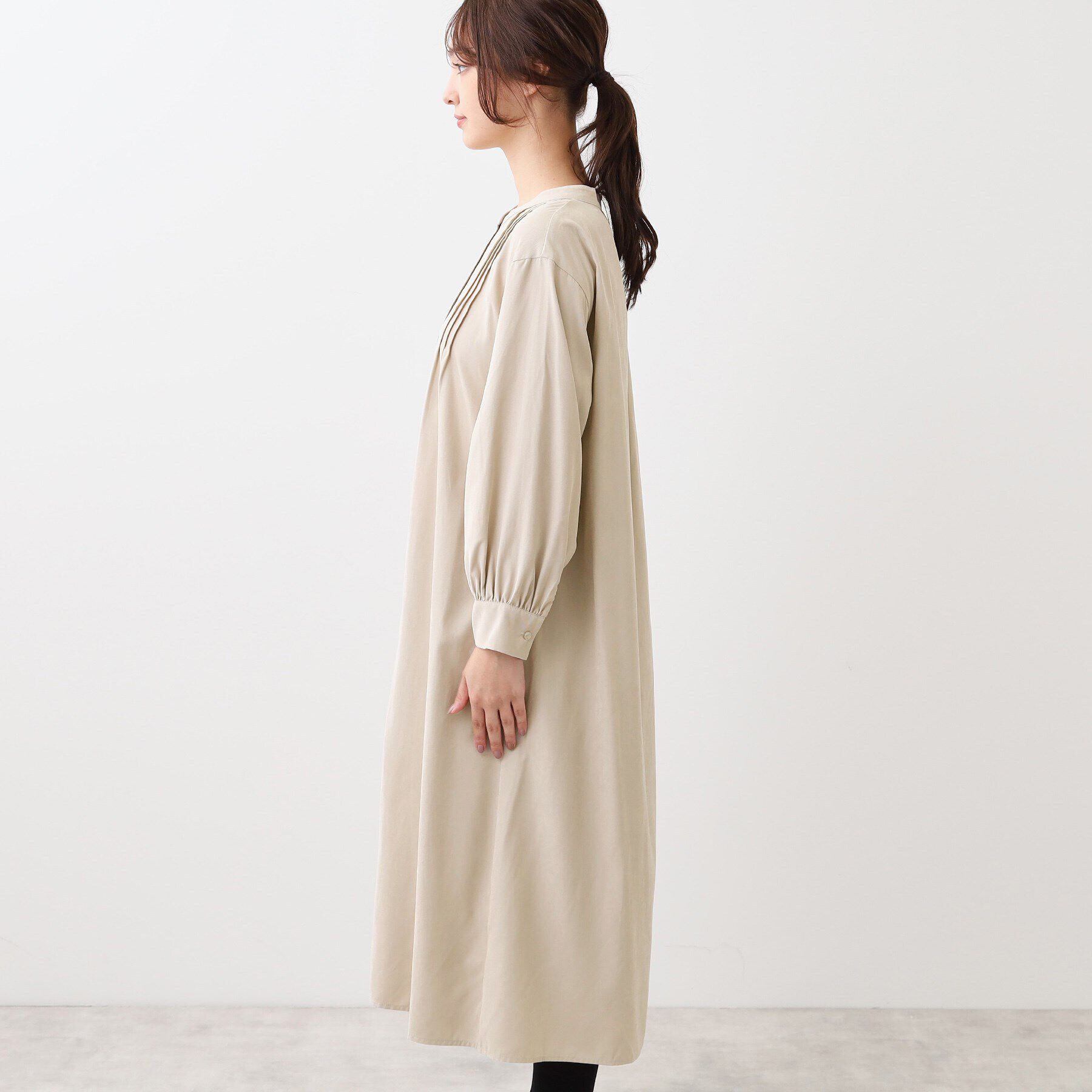 Reflect「【E‐QUALITY／手洗い可】リラクシーバンドカラーワンピース」|ワンピース|