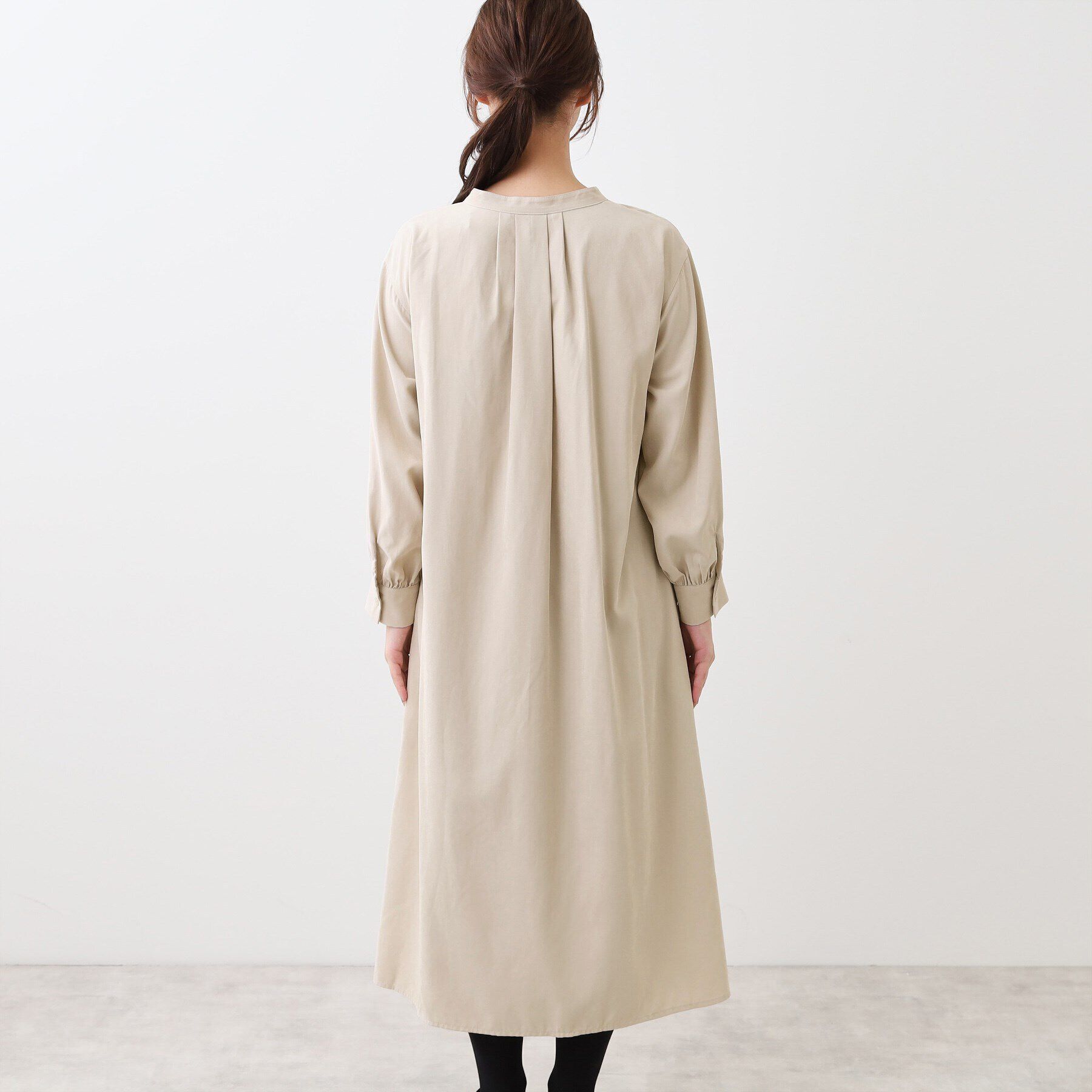 Reflect「【E‐QUALITY／手洗い可】リラクシーバンドカラーワンピース」|ワンピース|