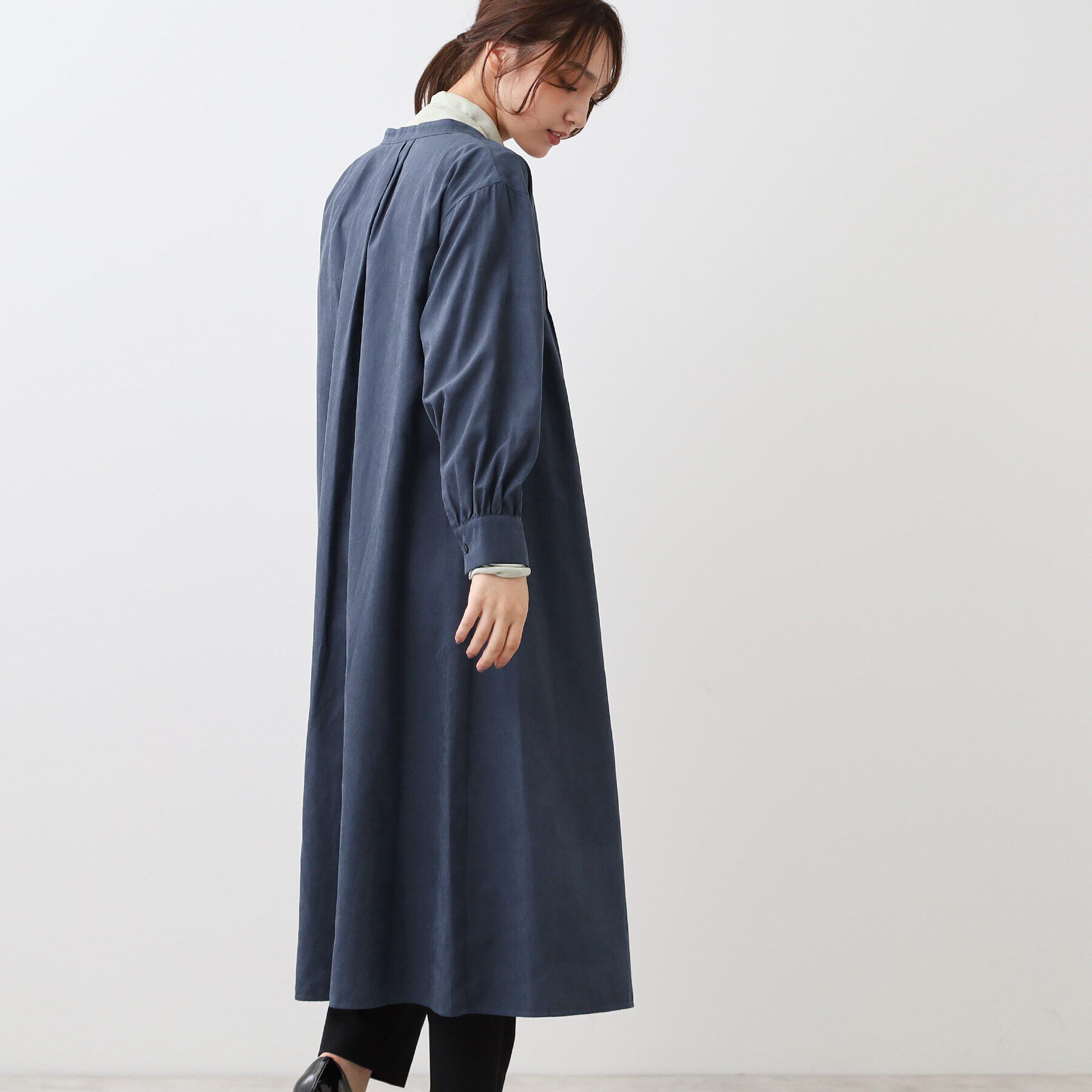 Reflect「【E‐QUALITY／手洗い可】リラクシーバンドカラーワンピース」|ワンピース|