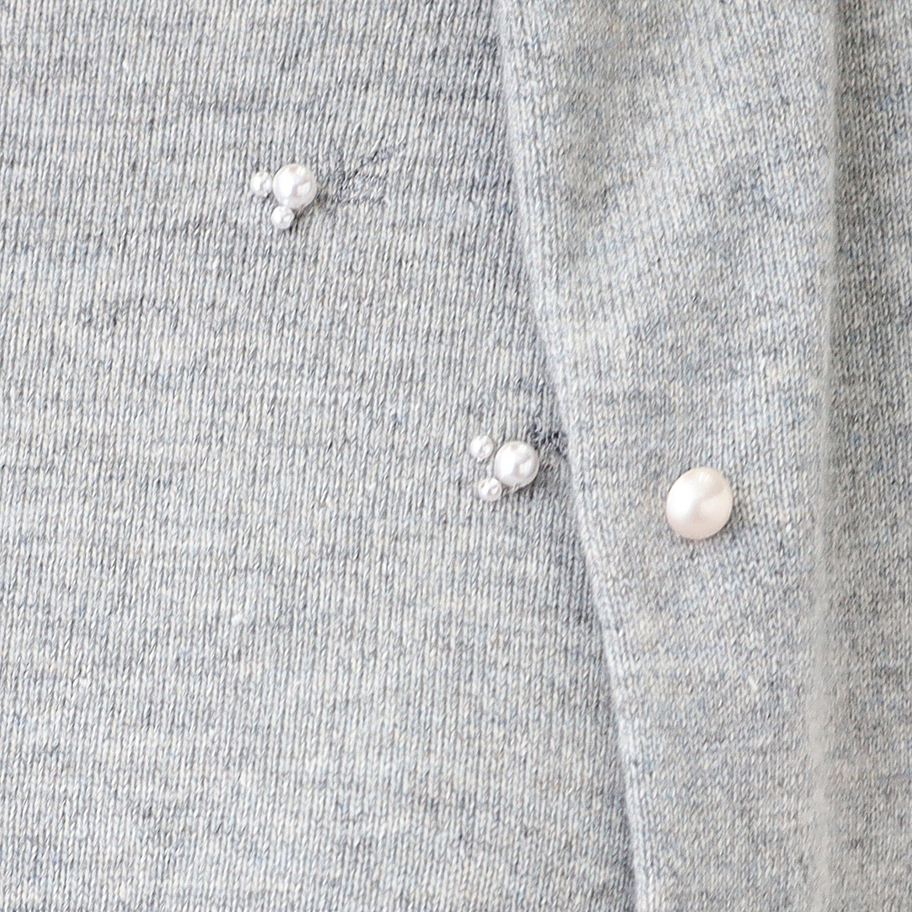 Reflect「【WEB限定カラーあり／洗える／アンサンブル】パール調刺繍ニット＋カーディガン」|カーディガン|