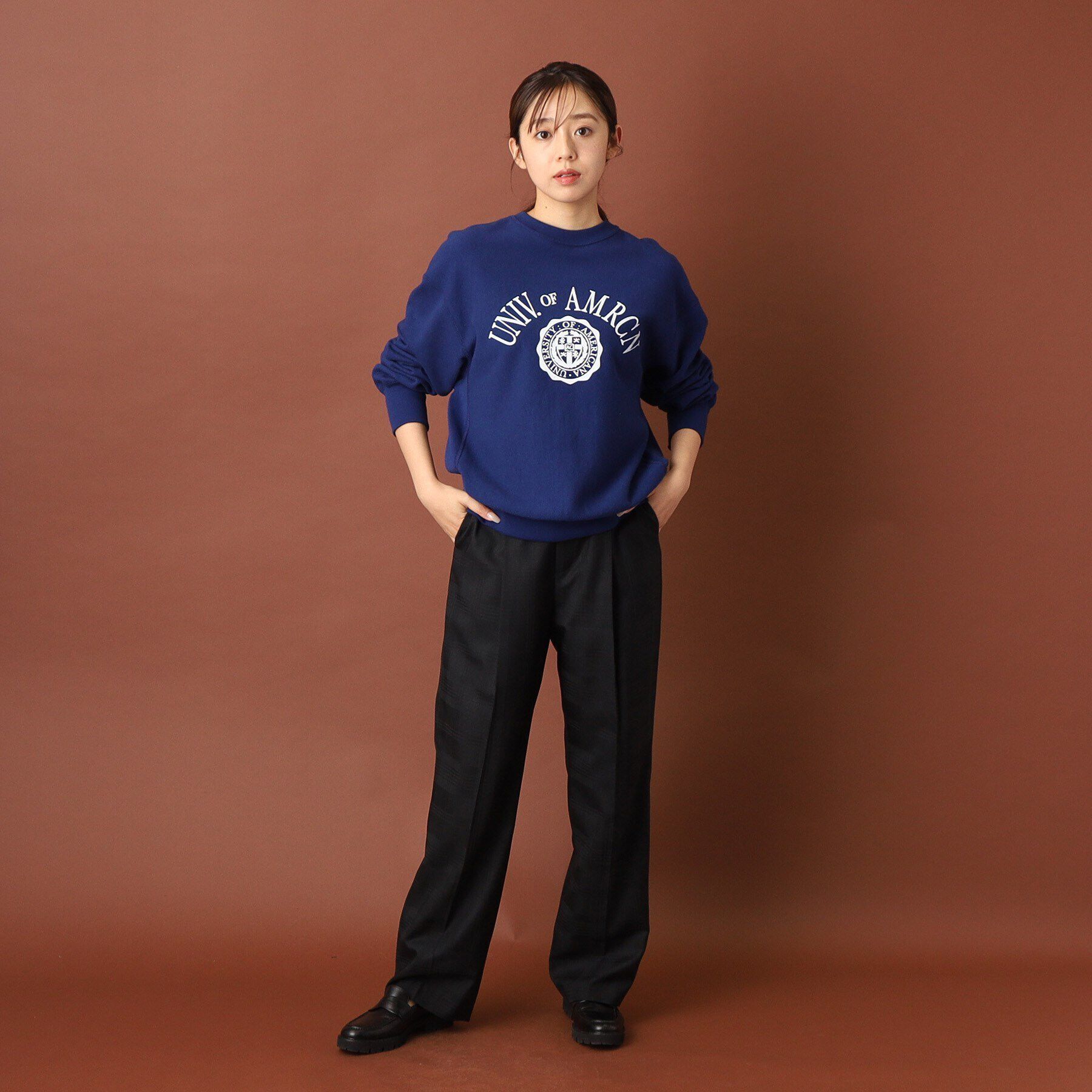 DRESSTERIOR「Americana（アメリカーナ）カレッジロゴスウェット」|パーカー|