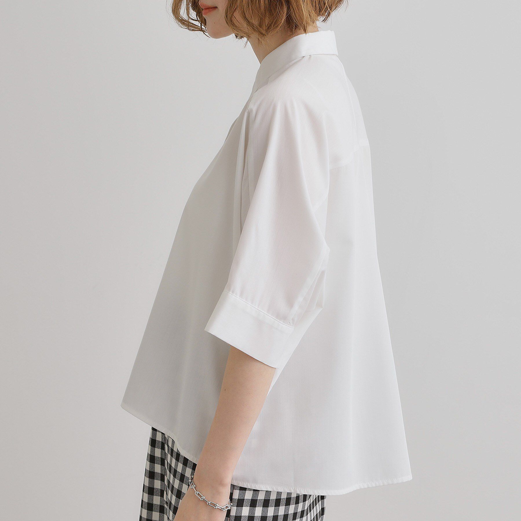 grove「【夏に嬉しい機能付き】ドルマンクロップドシャツ」|シャツ・ブラウス|