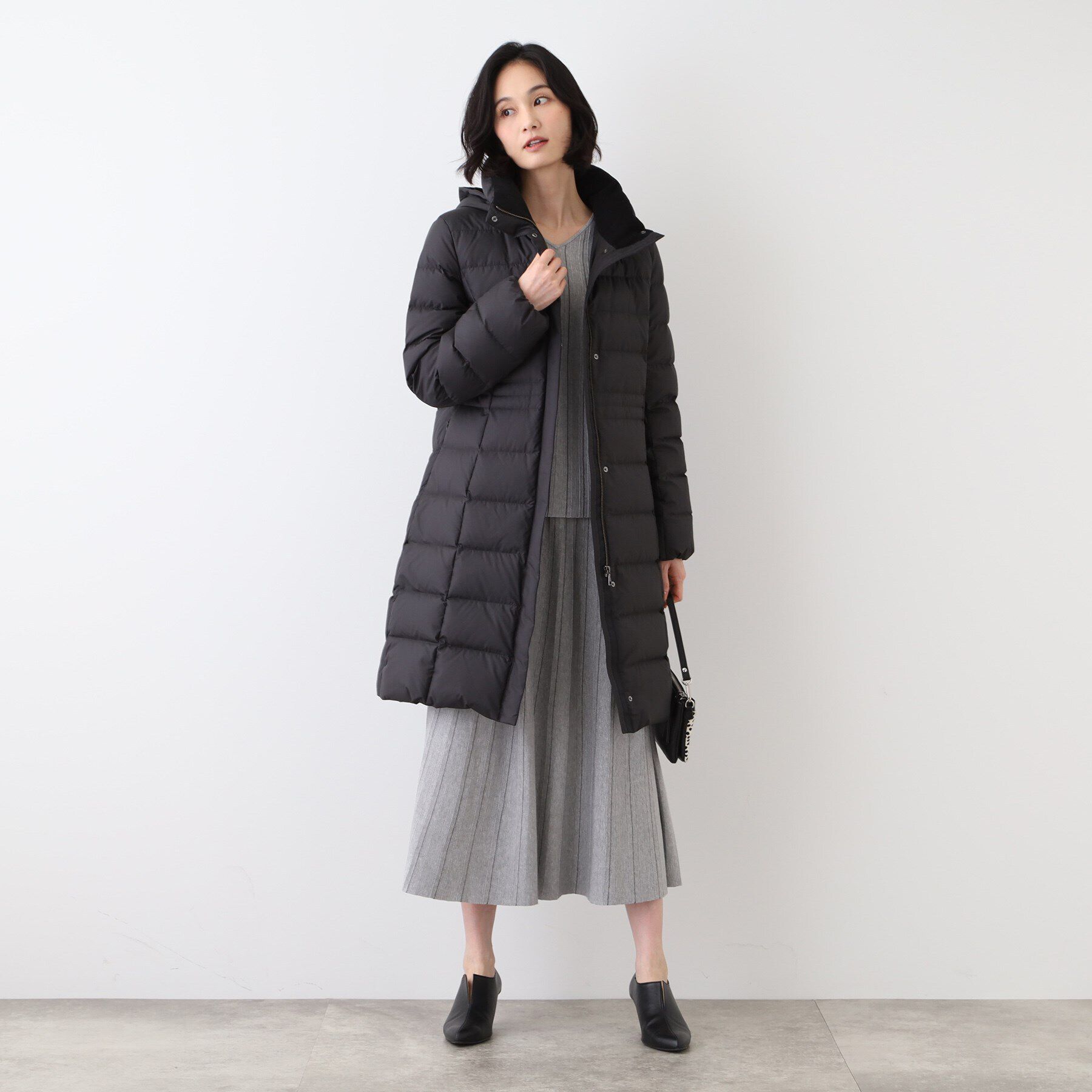 INDIVI「【洗える／撥水】ウォッシャブルロング丈ダウンコート」|ダウン|