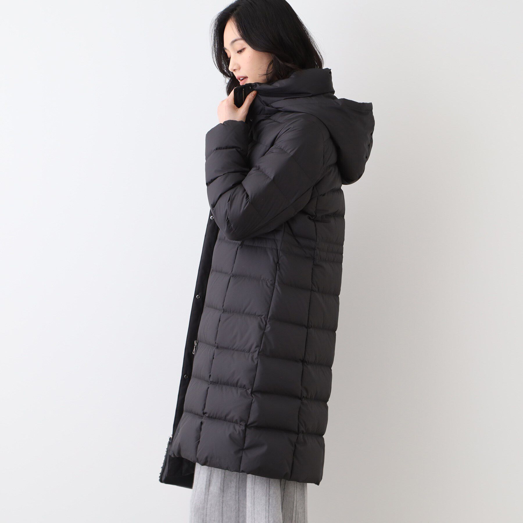 INDIVI「【洗える／撥水】ウォッシャブルロング丈ダウンコート」|ダウン|