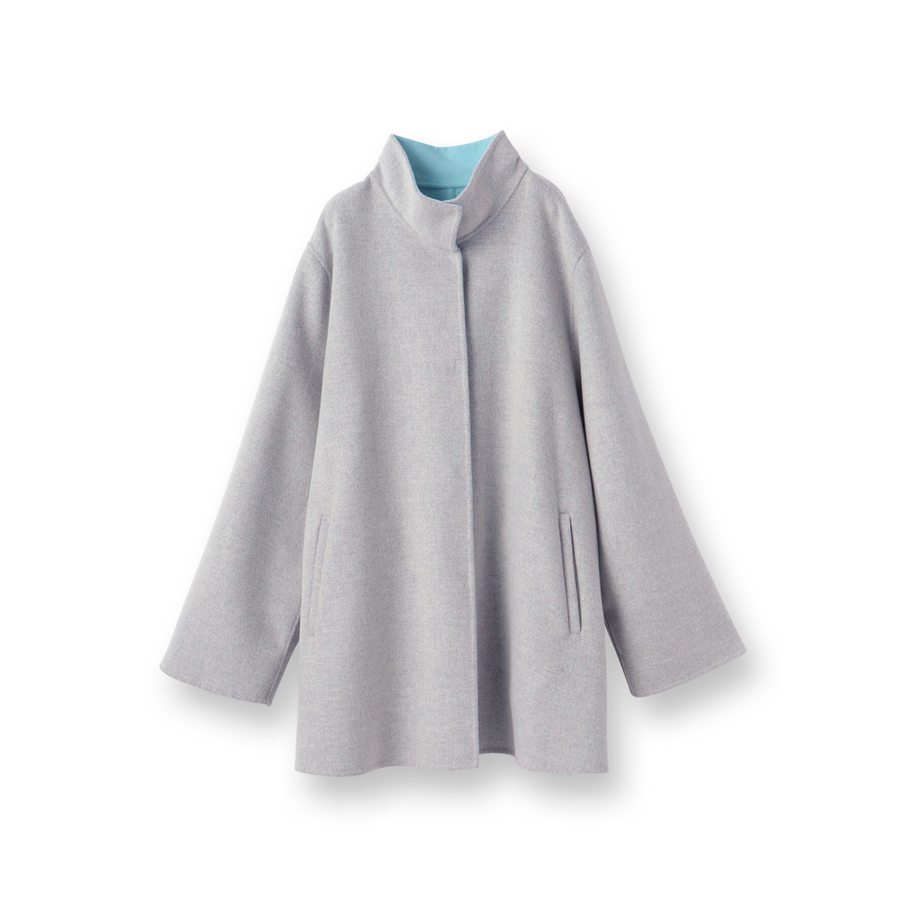 INDIVI「【配色デザイン／ミドル丈】ウールリバー テントラインコート」|その他|