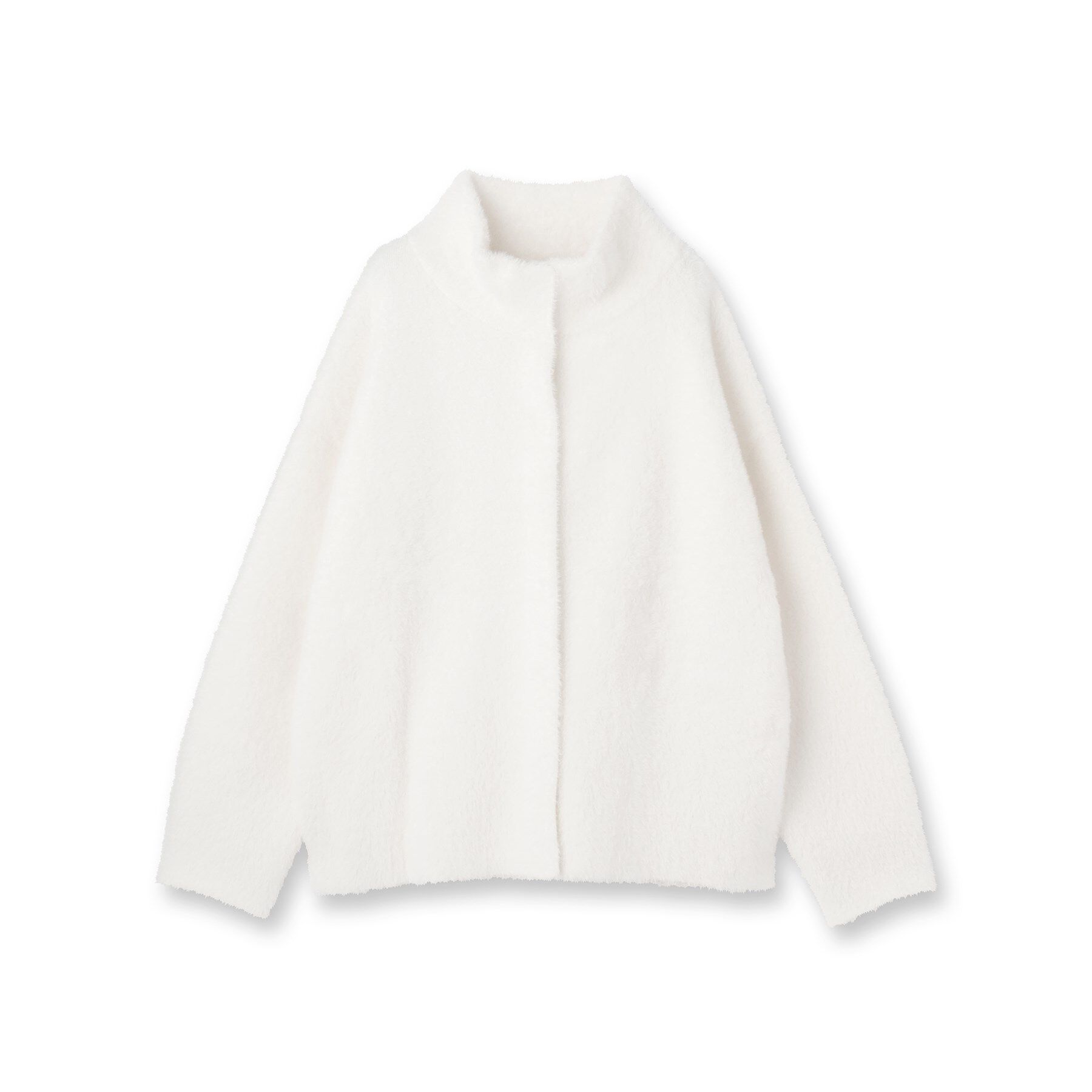 INDIVI「スタンドネック シャギーモールニット」|ニット・セーター|