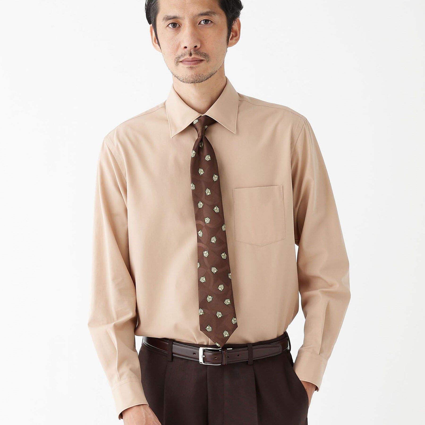 TAKEO KIKUCHI「【THE FLAGSHIP】スーピマ ツイル シャツ」|シャツ・ブラウス|ピンクベージュ(05