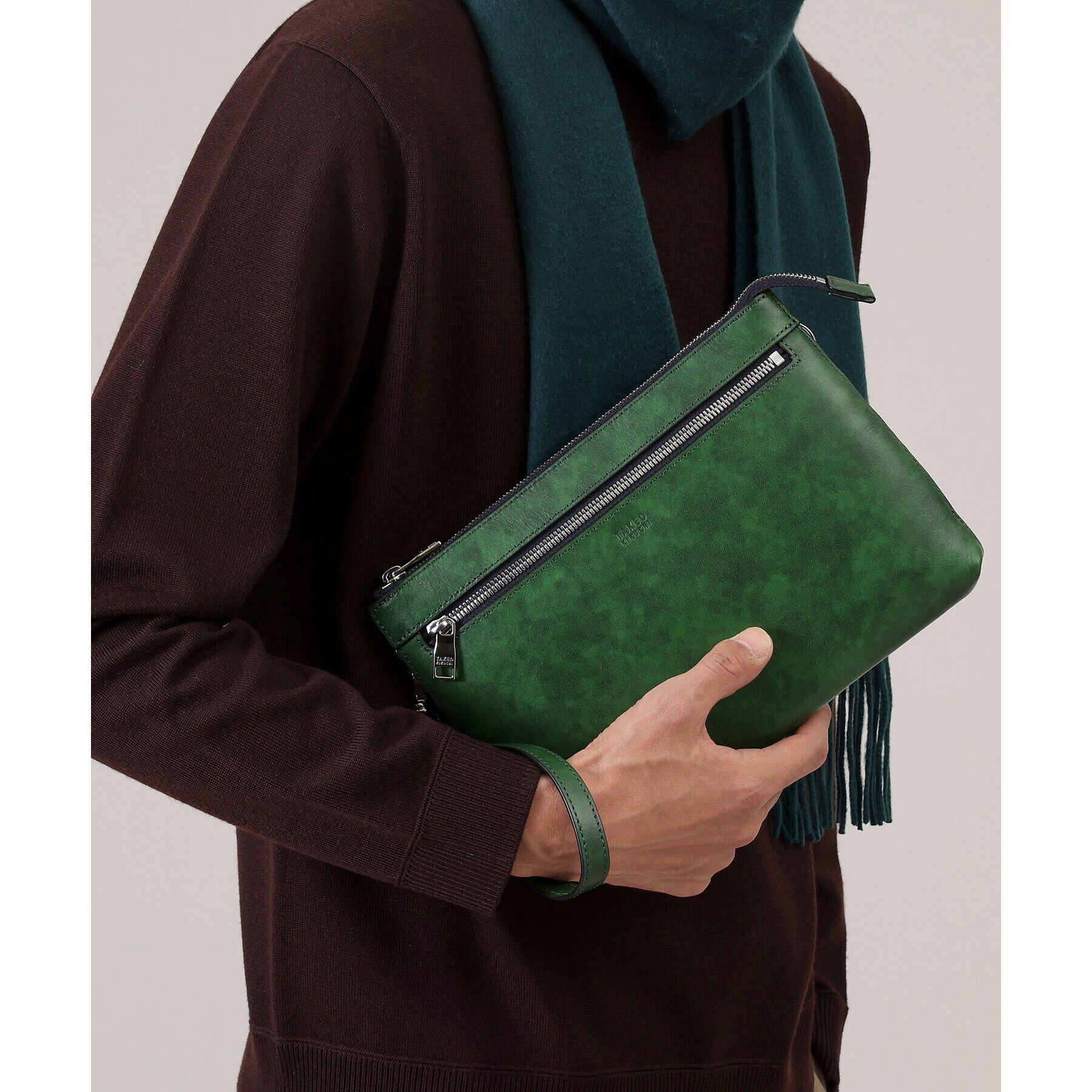 TAKEO KIKUCHI「【マーブルレザー】2WAY クラッチバッグ」|クラッチバッグ|