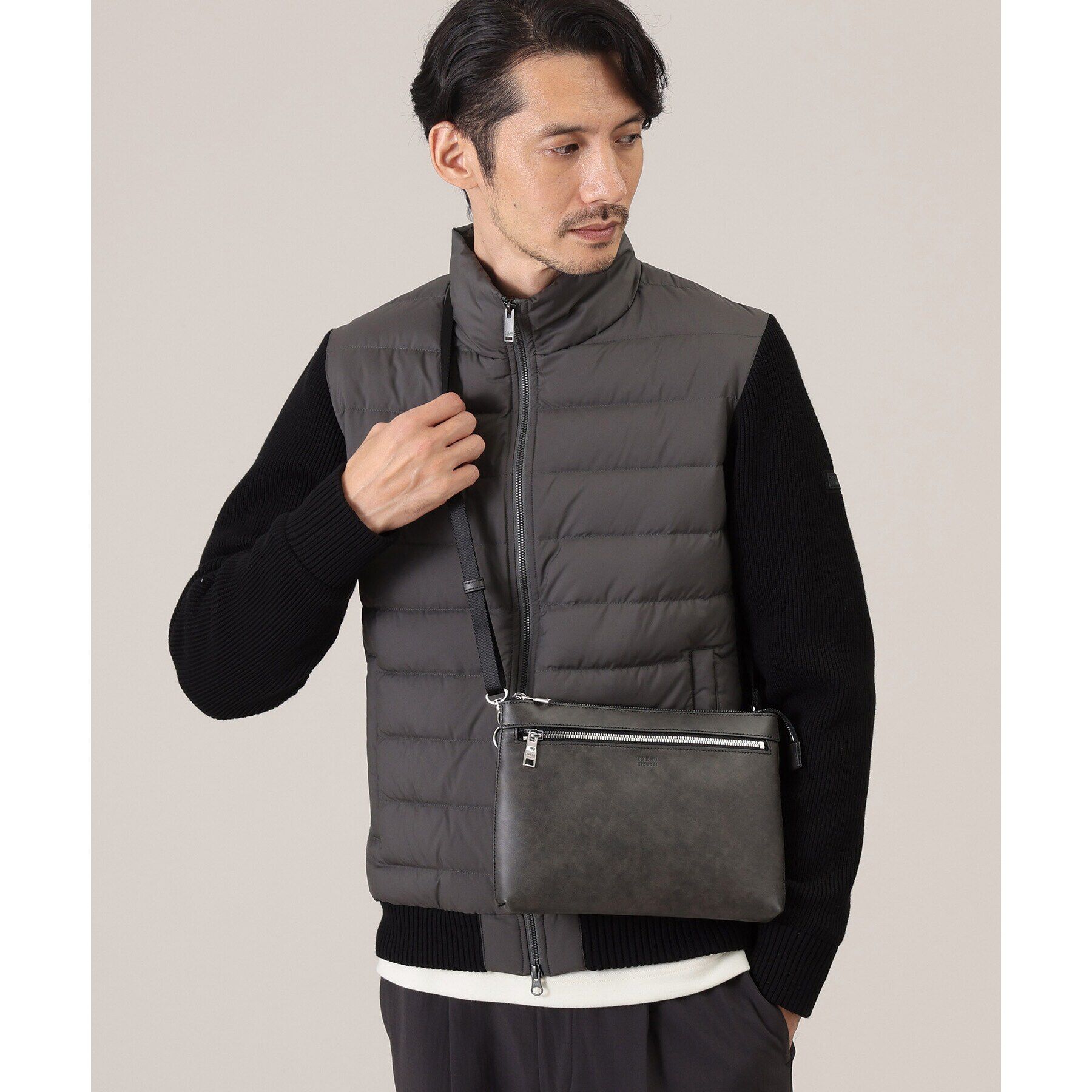 TAKEO KIKUCHI「【マーブルレザー】2WAY クラッチバッグ」|クラッチバッグ|