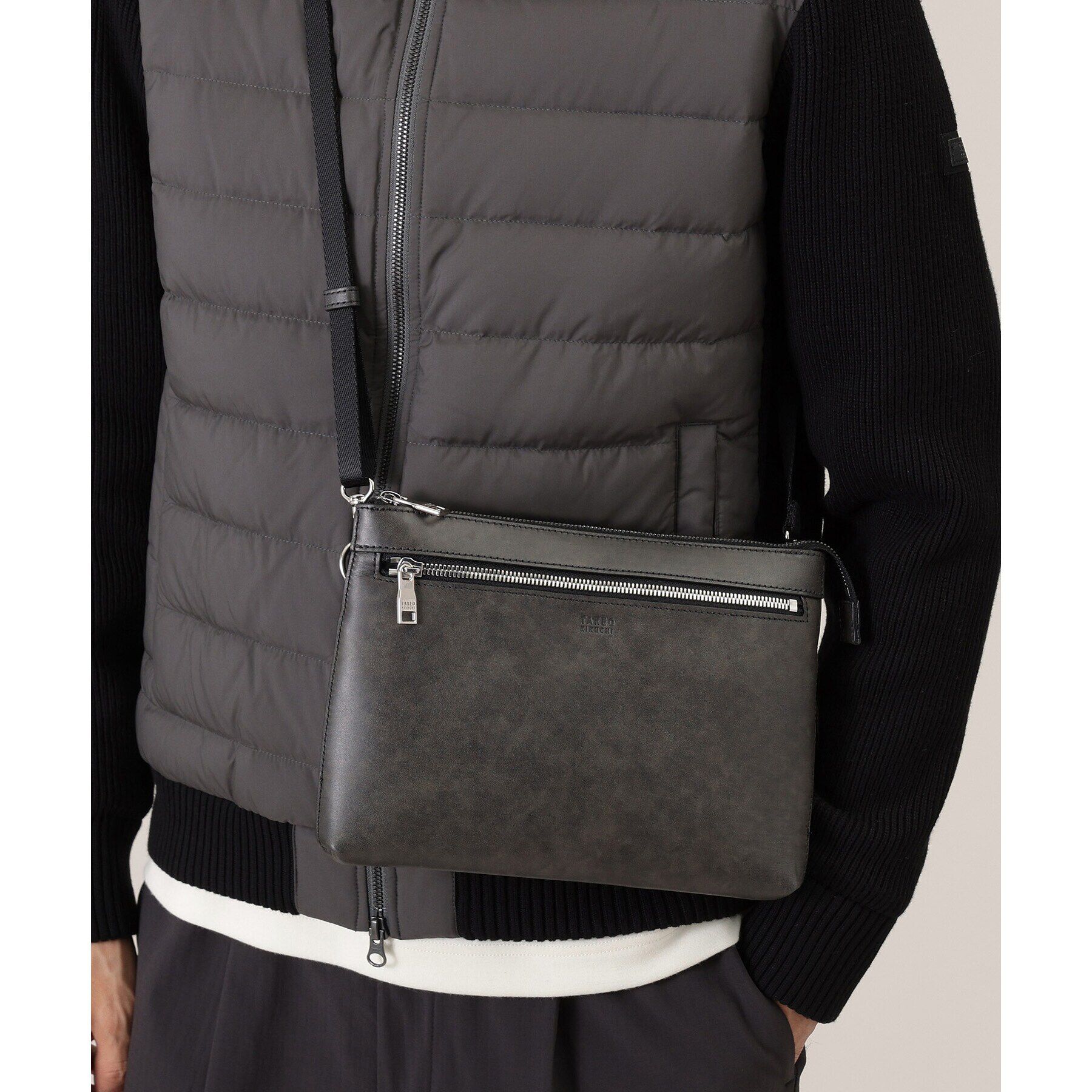 TAKEO KIKUCHI「【マーブルレザー】2WAY クラッチバッグ」|クラッチバッグ|