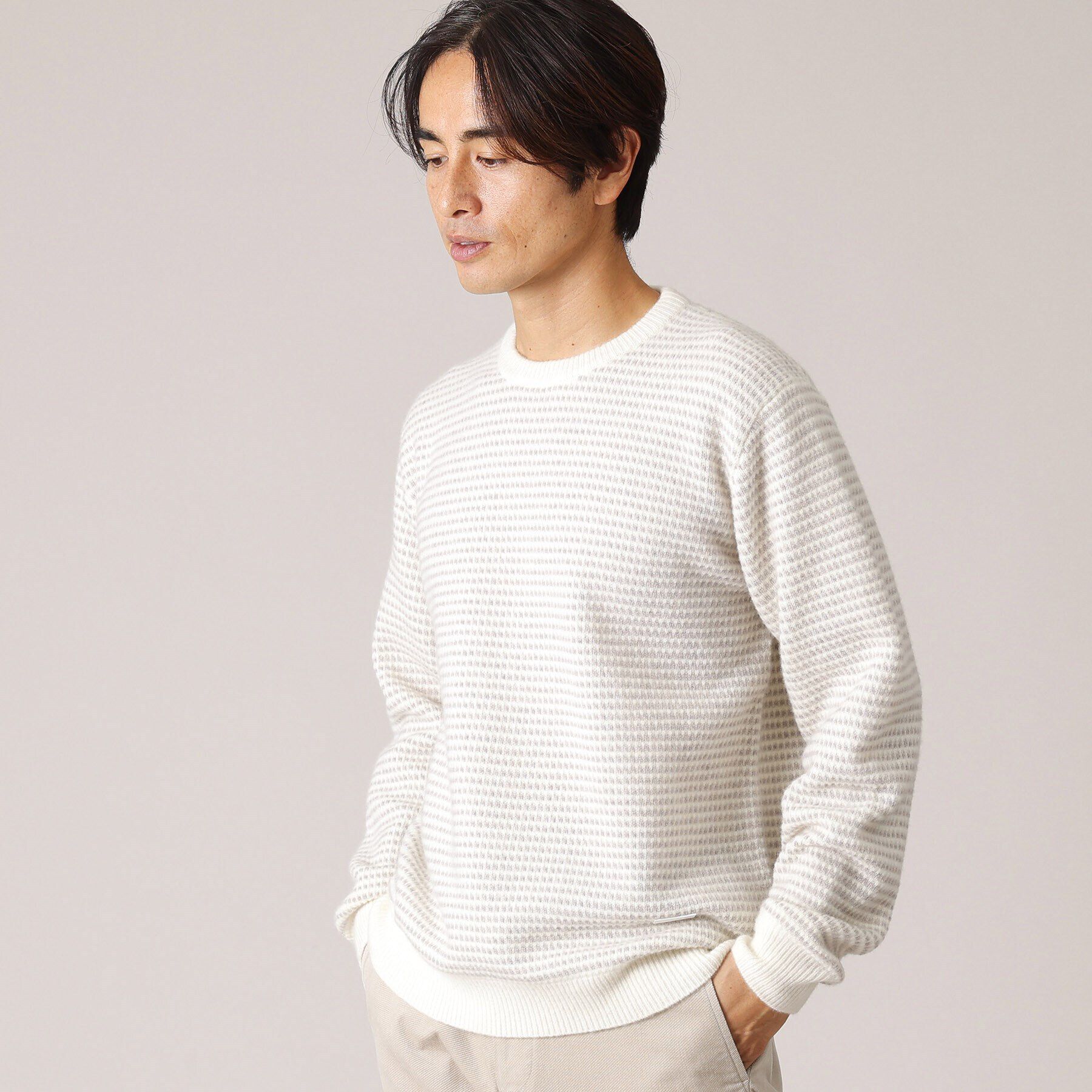 TAKEO KIKUCHI「ドットメランジ プルオーバー ニット」|ニット・セーター|