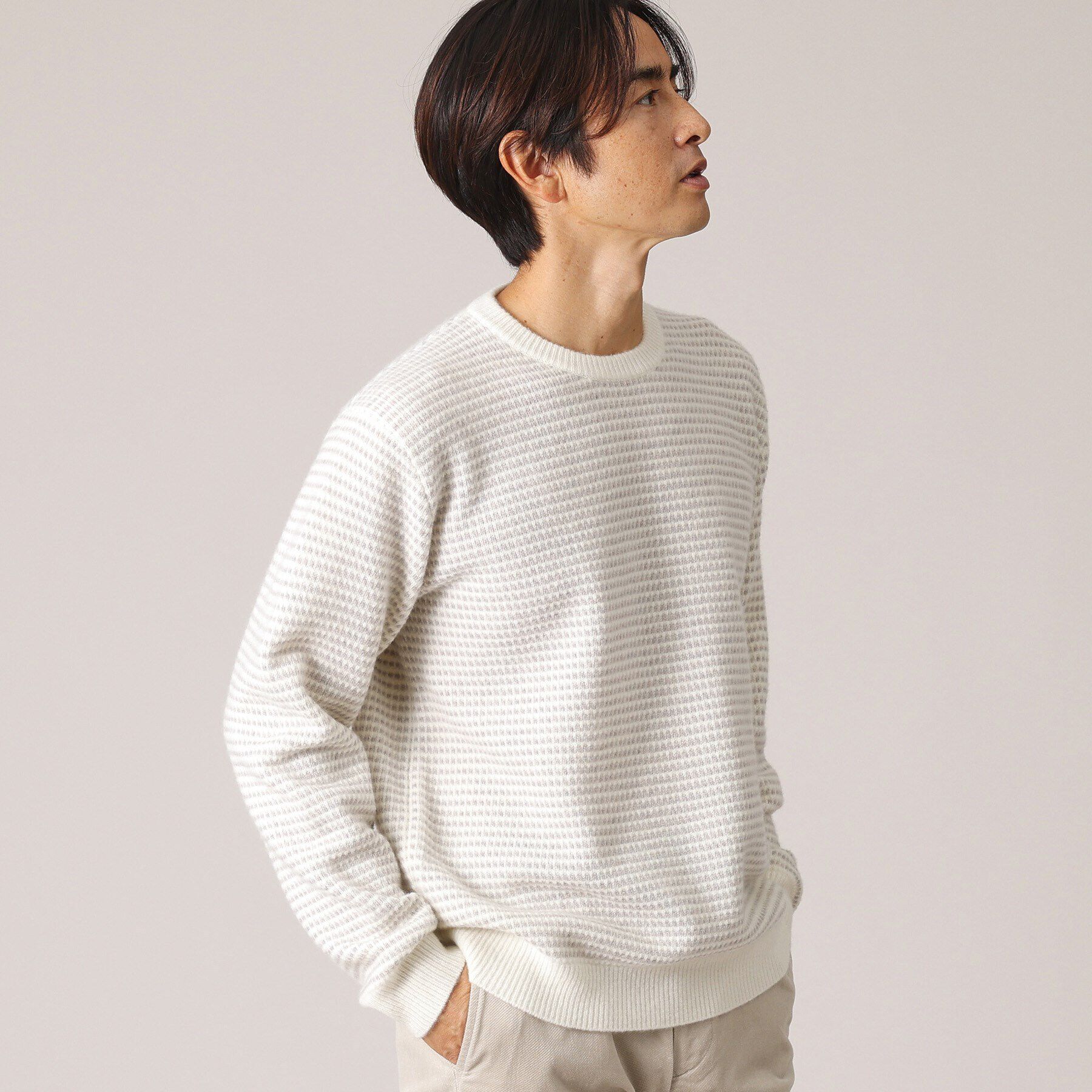 TAKEO KIKUCHI「ドットメランジ プルオーバー ニット」|ニット・セーター|