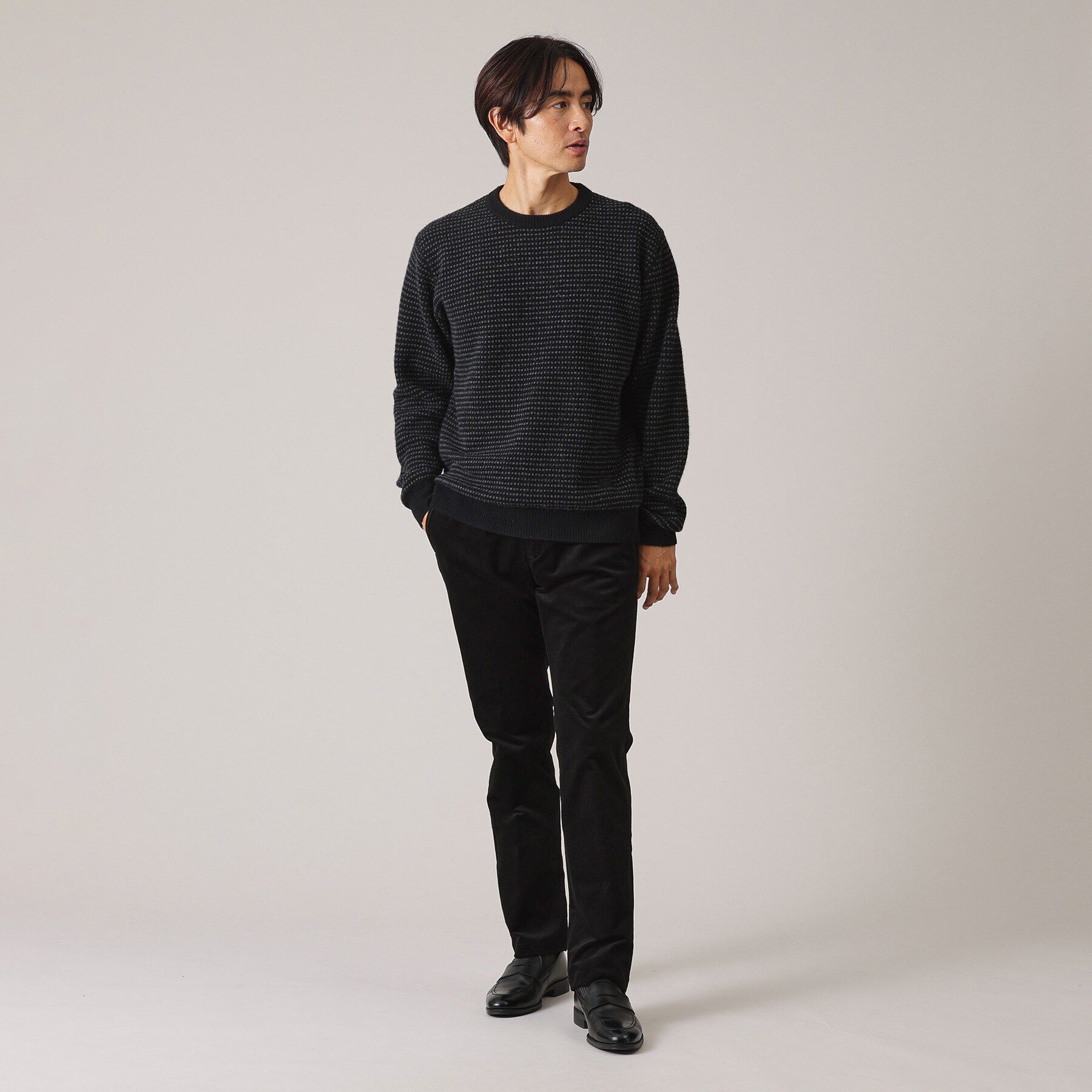 TAKEO KIKUCHI「ドットメランジ プルオーバー ニット」|ニット・セーター|